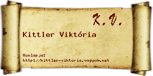 Kittler Viktória névjegykártya